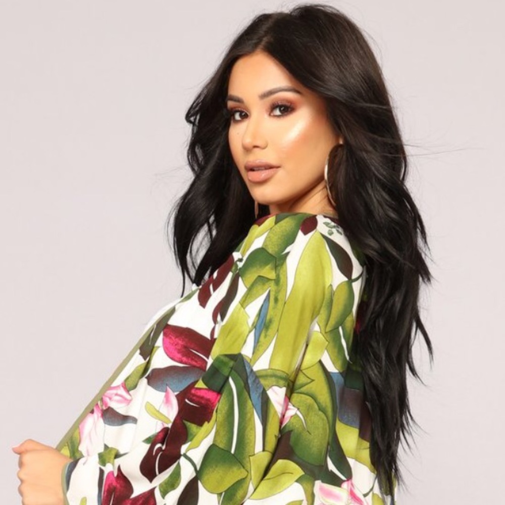 Fashion Nova Linger Tropical Kimono